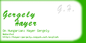 gergely hayer business card